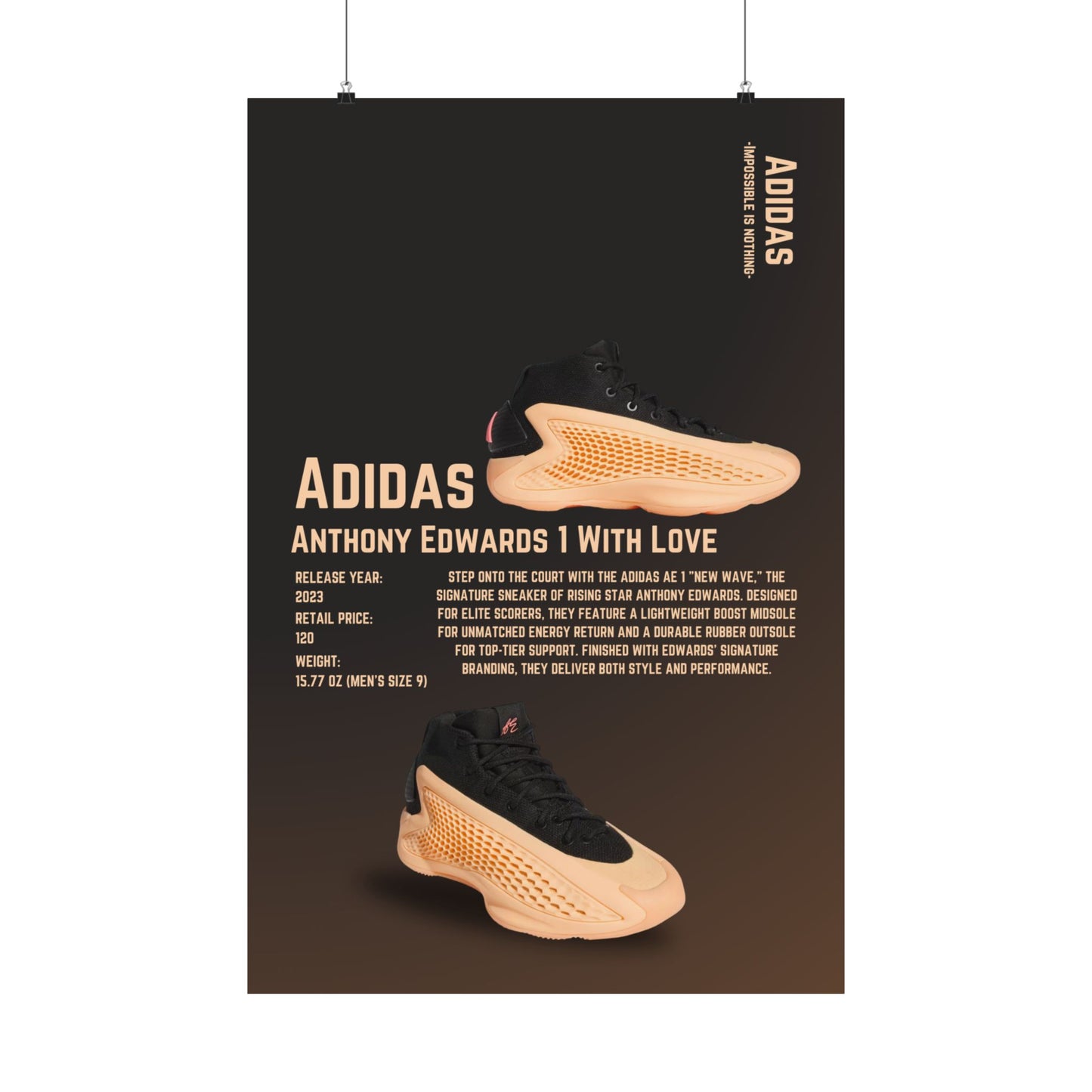 Adidas Anthony Edwards 1 With Love - Poster