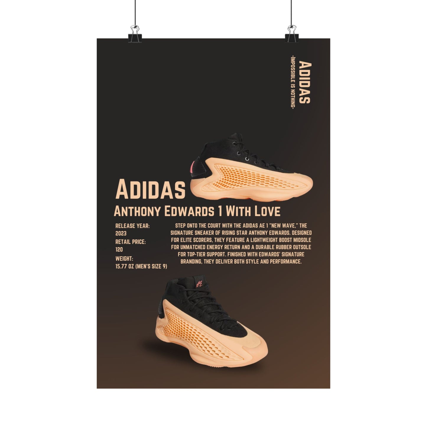 Adidas Anthony Edwards 1 With Love - Poster